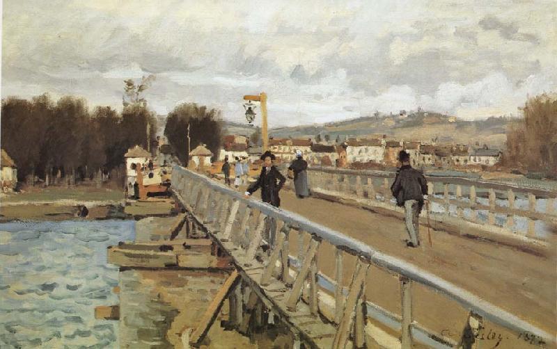 Alfred Sisley Footbridge at Argenteuil Norge oil painting art
